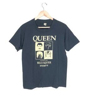 Vintage Queen 1982 Tour Shirt M Billy Squier Concert Tee